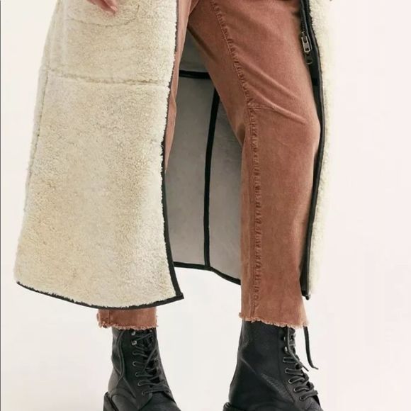 Free People Combat Boot Black Embossed Lace Up Zip Back - Picture 4 of 7